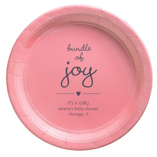 Heart Bundle of Joy Paper Plates