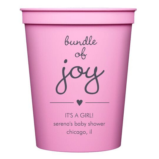 Heart Bundle of Joy Stadium Cups