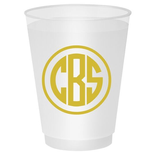 Framed Rounded Monogram Shatterproof Cups