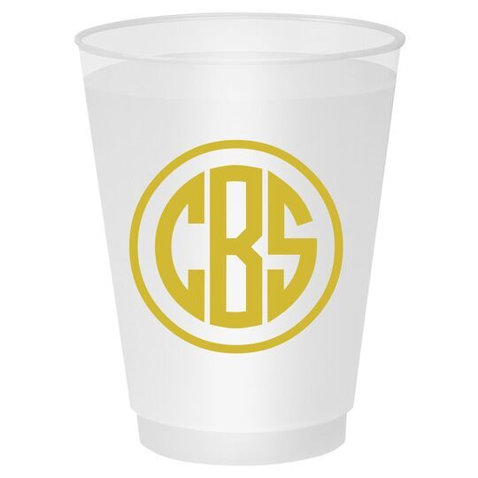 Framed Rounded Monogram Shatterproof Cups