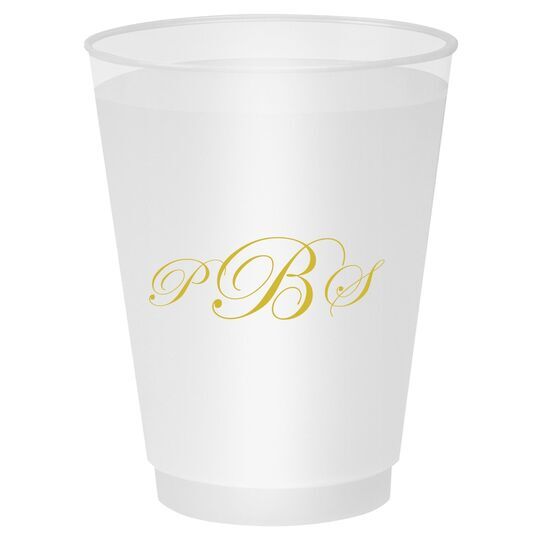 Elegant Script Monogram Shatterproof Cups