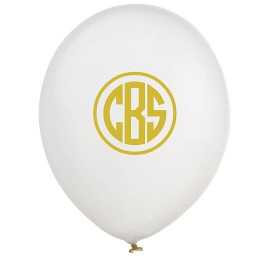 Framed Rounded Monogram Latex Balloons