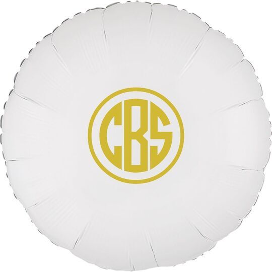 Framed Rounded Monogram Mylar Balloons