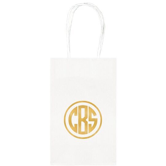 Framed Rounded Monogram Medium Twisted Handled Bags