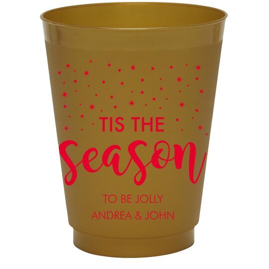 Tis The Season Colored Shatterproof Cups