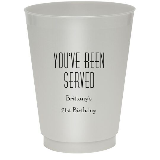 You've Been Served Colored Shatterproof Cups