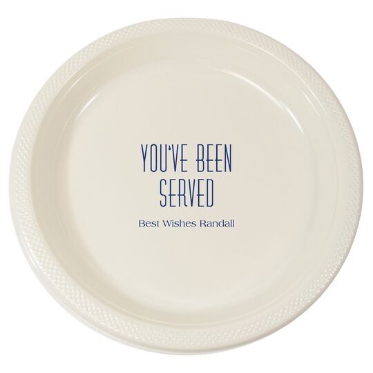 You've Been Served Plastic Plates