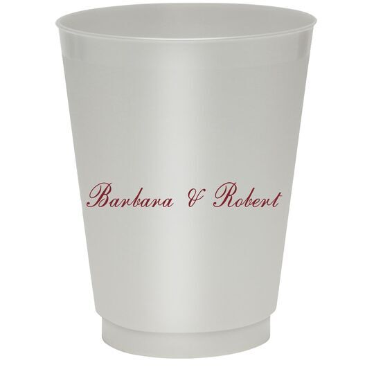 Formal Script Colored Shatterproof Cups