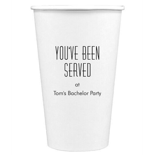 You've Been Served Paper Coffee Cups