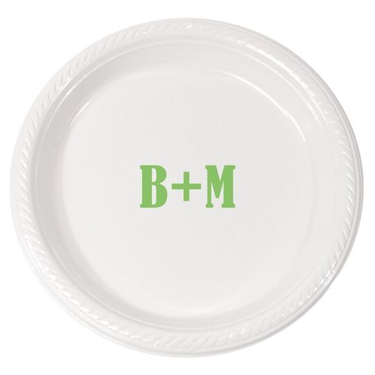 Large Initials Plastic Plates