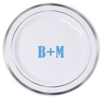Large Initials Premium Banded Plastic Plates