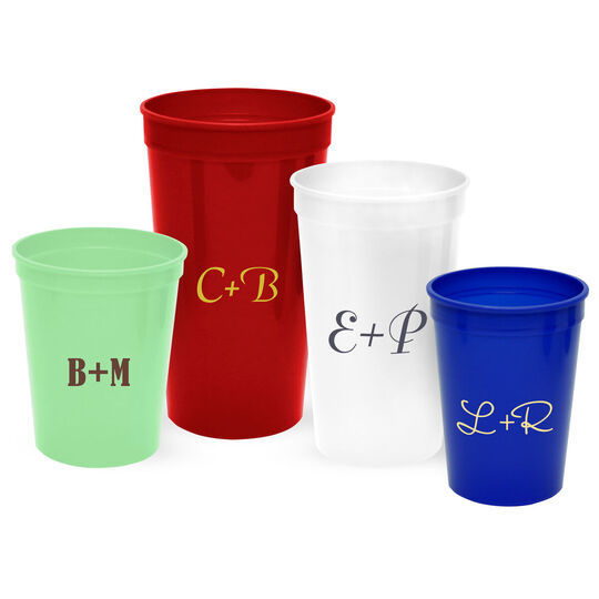 Large Initials Stadium Cups