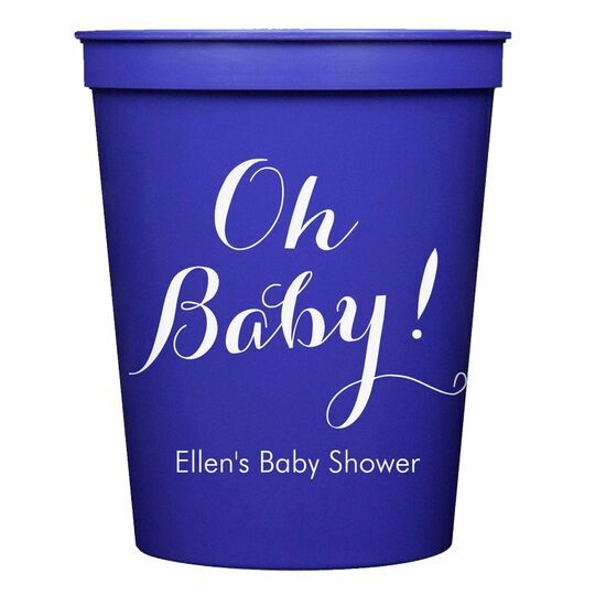 Elegant Oh Baby Stadium Cups