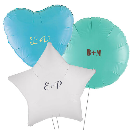 Large Initials Mylar Balloons