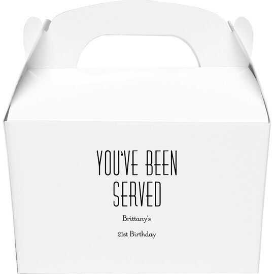 You've Been Served Gable Favor Boxes