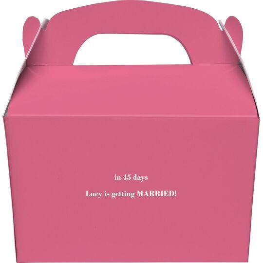 Counting the Number of Days Gable Favor Boxes