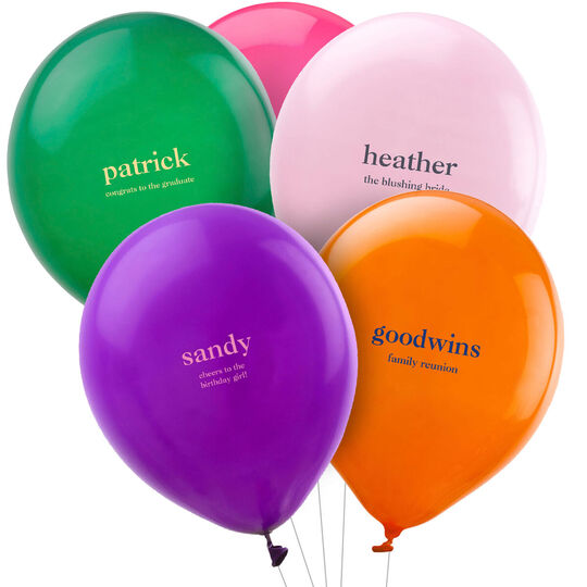 Design Your Own Big Name With Text Latex Balloons