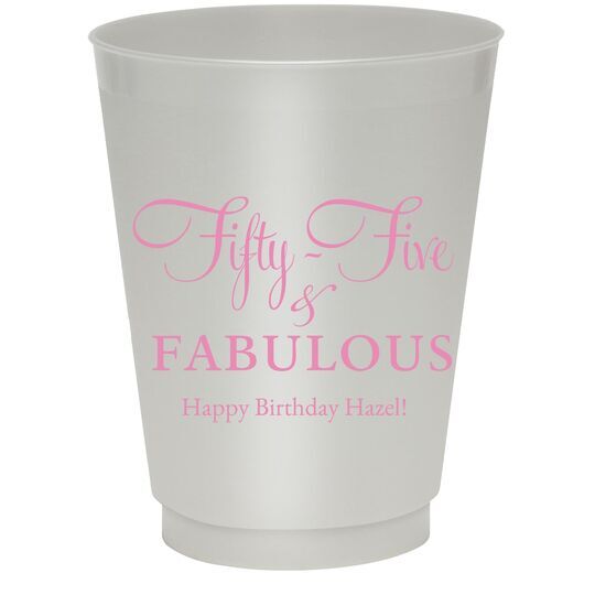 Fifty-Five & Fabulous Colored Shatterproof Cups