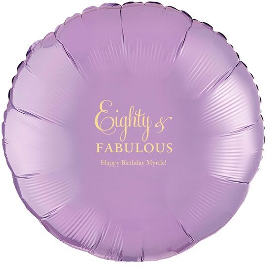 Eighty & Fabulous Mylar Balloons