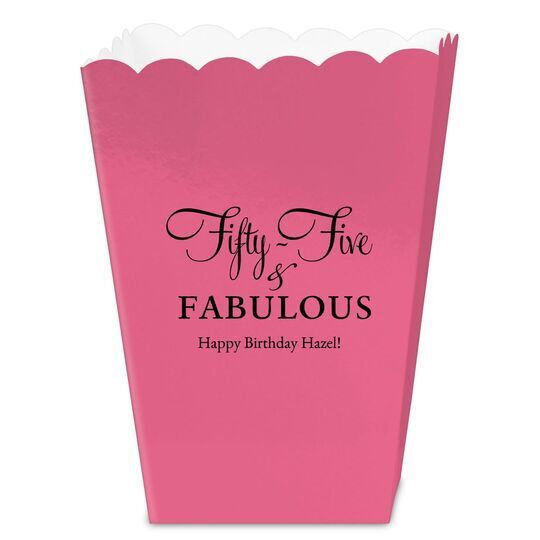 Fifty-Five & Fabulous Mini Popcorn Boxes