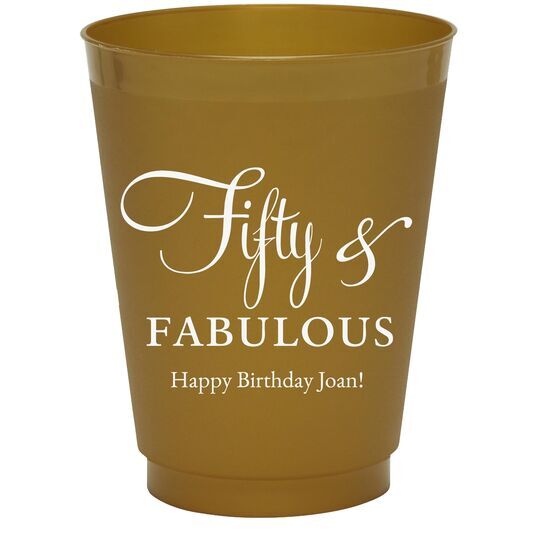 Fifty & Fabulous Colored Shatterproof Cups