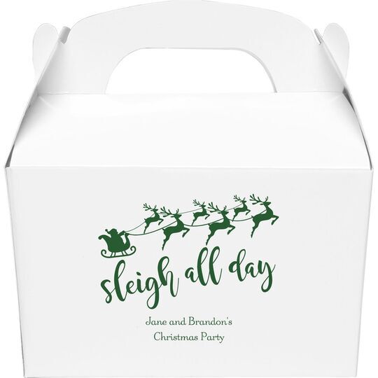 Sleigh All Day Gable Favor Boxes