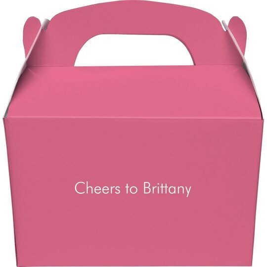Basic Text of Your Choice Gable Favor Boxes