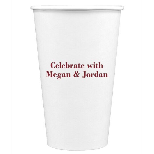 Basic Text of Your Choice Paper Coffee Cups