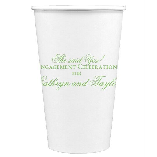 Basic Text of Your Choice Paper Coffee Cups