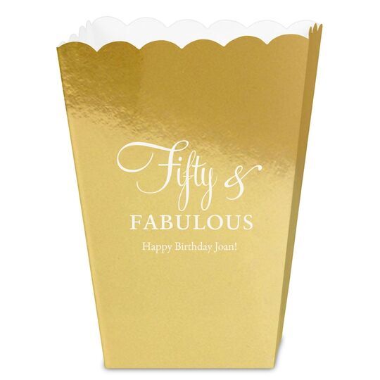 Fifty & Fabulous Mini Popcorn Boxes