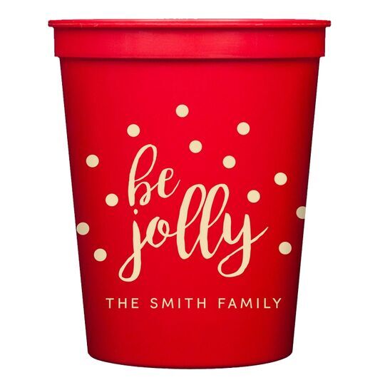 Confetti Dots Be Jolly Stadium Cups