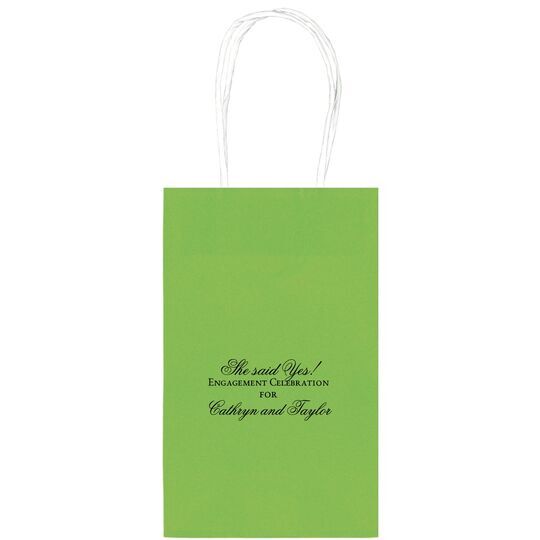 Basic Text of Your Choice Medium Twisted Handled Bags