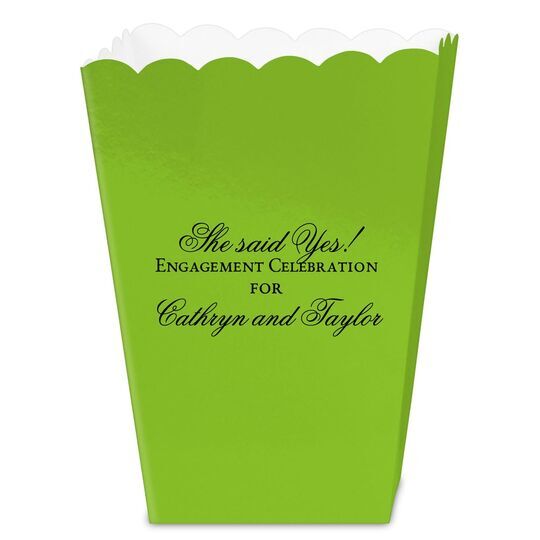 Basic Text of Your Choice Mini Popcorn Boxes