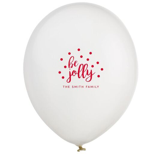 Confetti Dots Be Jolly Latex Balloons
