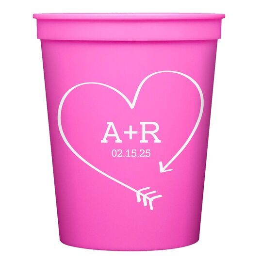 Heart Made of Arrow Stadium Cups