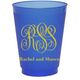 Large Script Monogram with Text Colored Shatterproof Cups Image 1 of 3