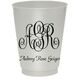 Large Script Monogram with Text Colored Shatterproof Cups Image 2 of 3