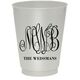 Large Script Monogram with Text Colored Shatterproof Cups Image 3 of 3