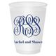 Large Script Monogram with Text Shatterproof Cups Image 1 of 3