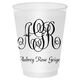 Large Script Monogram with Text Shatterproof Cups Image 2 of 3