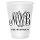 Large Script Monogram with Text Shatterproof Cups Image 3 of 3