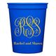 Large Script Monogram with Text Stadium Cups Image 1 of 3