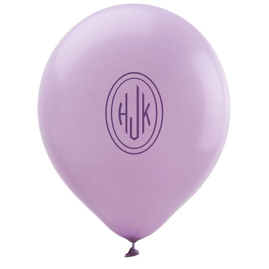 Outline Shaped Oval Monogram Latex Balloons