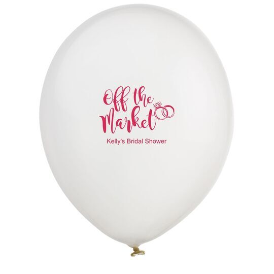 Off The Market Rings Latex Balloons