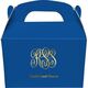 Large Script Monogram with Text Gable Favor Boxes Image 1 of 3