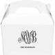 Large Script Monogram with Text Gable Favor Boxes Image 3 of 3