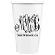 Large Script Monogram with Text Paper Coffee Cups Image 3 of 3