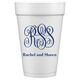 Large Script Monogram with Text Styrofoam Cups Image 1 of 3