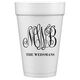 Large Script Monogram with Text Styrofoam Cups Image 2 of 3