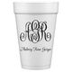 Large Script Monogram with Text Styrofoam Cups Image 3 of 3